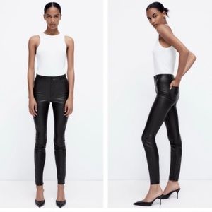 zara faux leather leggings trafaluc collection New with No tag